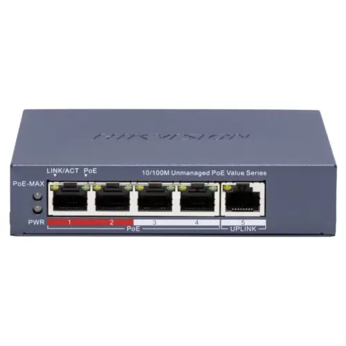 Комутатор мережевий Hikvision DS-3E0105P-E/M(C) Комутатор мережевий Hikvision DS-3E0105P-E/M(C)