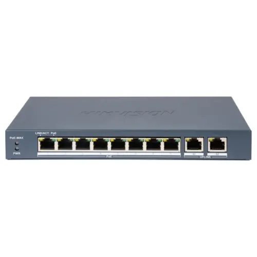Комутатор мережевий Hikvision DS-3E1310P-EI(B)