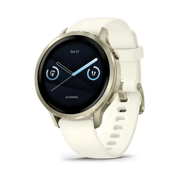 Смарт-годинник Garmin Venu 4 (41mm), Beige w/ Lunar Gold + Bone, GPS смарт-годинник (010-03013-00)