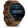 Смарт-годинник Garmin Venu 4 (45mm), Black w/ Slate + Leather, GPS смарт-годинник (010-03014-03)