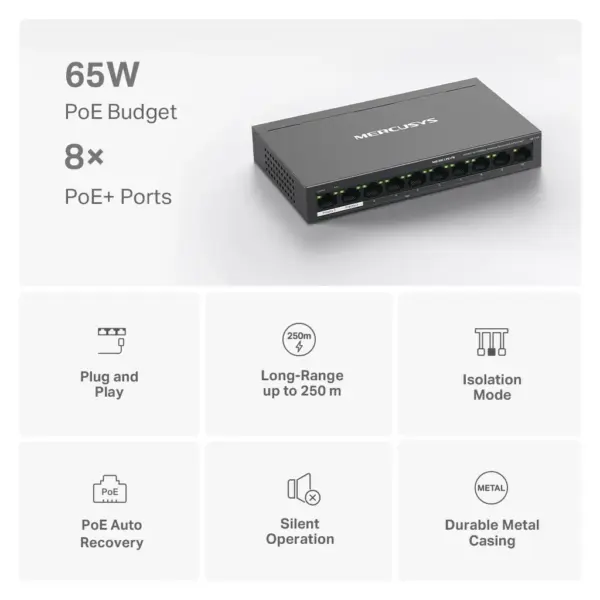 Комутатор мережевий Mercusys MS110P