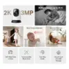 Камера відеоспостереження Mercusys IP-Камера MERCUSYS MC210 3MP N300 microSD motion detection (MC210)
