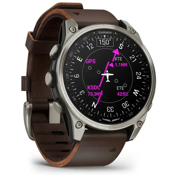 Смарт-годинник Garmin D2 Mach 2, 47mm, Saph, Bare Ti/Blk w/LthrBd, GPS (010-02904-31) Смарт-годинник Garmin D2 Mach 2, 47mm, Saph, Bare Ti/Blk w/LthrBd, GPS (010-02904-31)