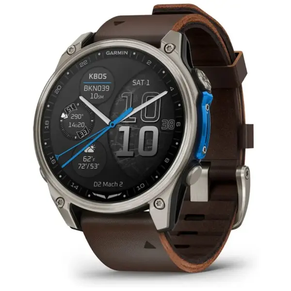 Смарт-годинник Garmin D2 Mach 2, 47mm, Saph, Bare Ti/Blk w/LthrBd, GPS (010-02904-31) Смарт-годинник Garmin D2 Mach 2, 47mm, Saph, Bare Ti/Blk w/LthrBd, GPS (010-02904-31)