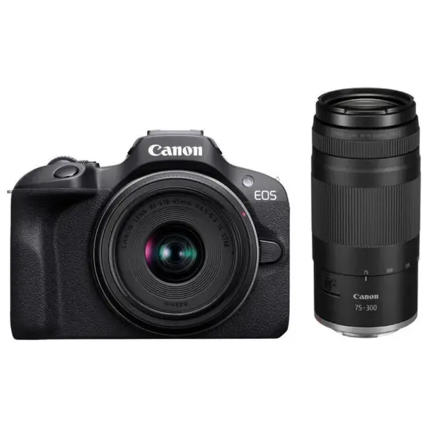 Цифровий фотоапарат Canon EOS R100 + 18-45 IS STM + 75-300 IS STM (6052C121)