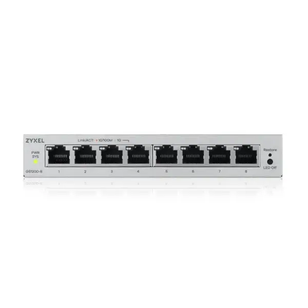 Комутатор мережевий ZyXel GS1200-8 v3 (GS1200-8V3-EU0101F)