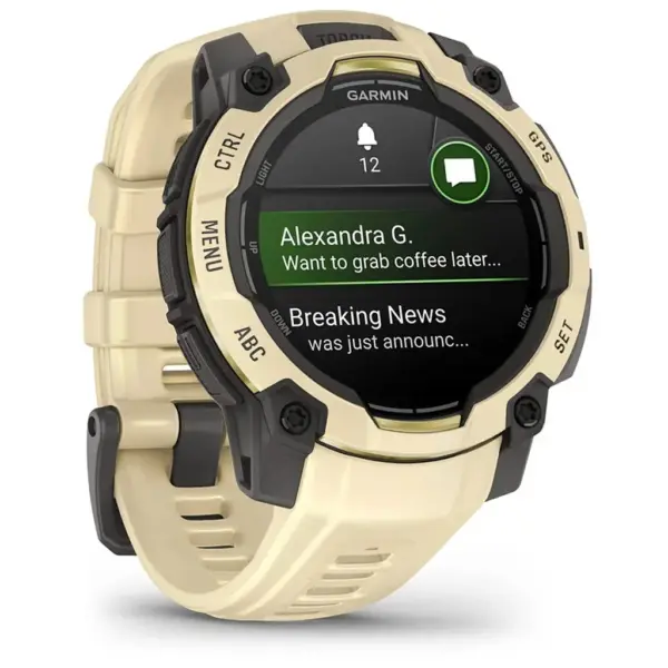 Смарт-годинник Garmin Instinct 3, 45mm, AMOLED, Citrine/Gray with Citrine Band, GPS смарт-годинник (010-02936-02)