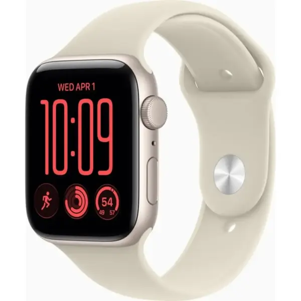 Смарт-годинник Apple Watch SE 3 2026 GPS 40mm Starlight Aluminium Case with Sand Sport Band - S/M (MJKR4RK/A)