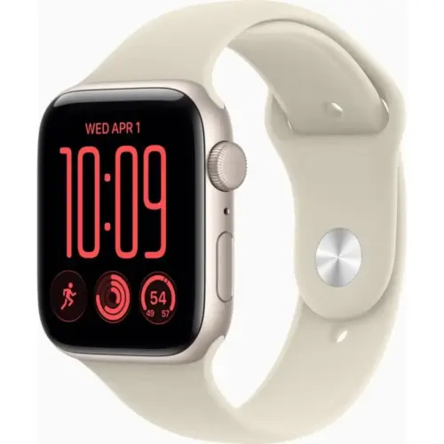 Смарт-годинник Apple Watch SE 3 2026 GPS + Cellular 40mm Starlight Aluminium Case with Sand Sport Band - S/M (MJLC4RK/A)