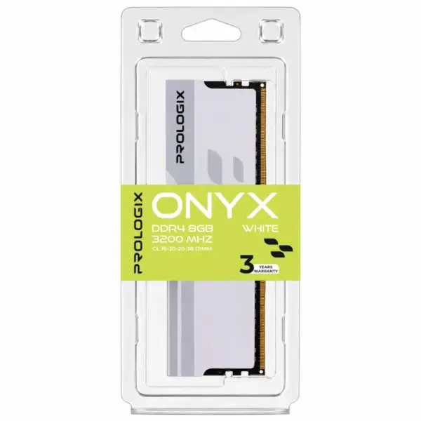Модуль пам'яті для комп'ютера DDR4 8GB 3200 MHz Onyx White Prologix (PRO8GB3200YW4)
