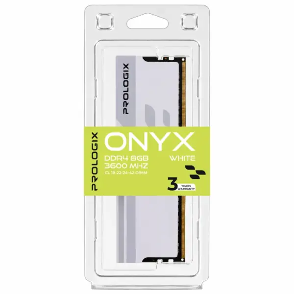 Модуль пам'яті для комп'ютера DDR4 8GB 3600 MHz Onyx White Prologix (PRO8GB3600YW4)