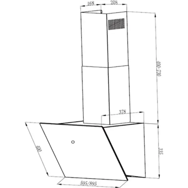 Витяжка кухонна Faber VRT BK A60 2LS (330.0567.491)