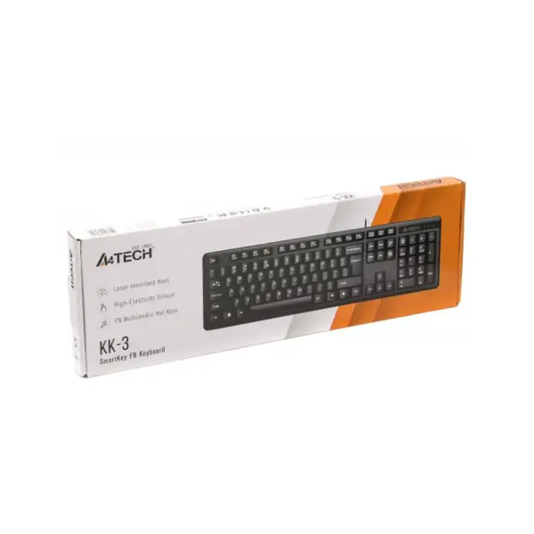 Клавіатура A4Tech KK-3 USB Black (4711421960809)