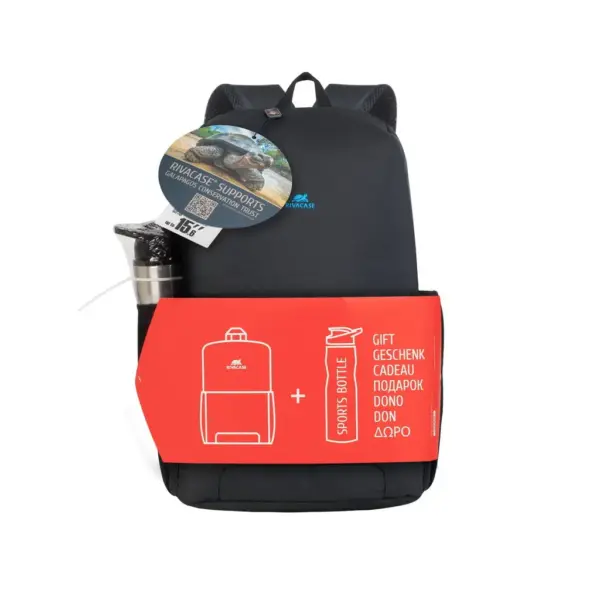 Рюкзак для ноутбука RivaCase 15.6" 8068 Regent, +Sports bottle (8068Bundle)
