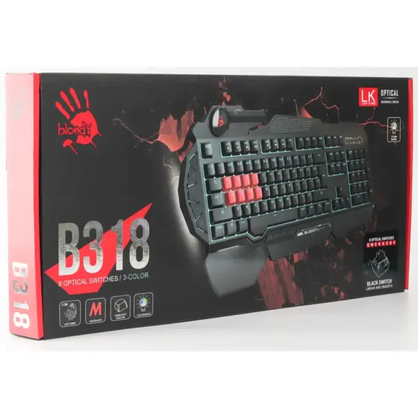 Клавіатура A4Tech Bloody B318 Black USB Black (4711421980470) Клавіатура A4Tech Bloody B318 Black USB Black (4711421980470)