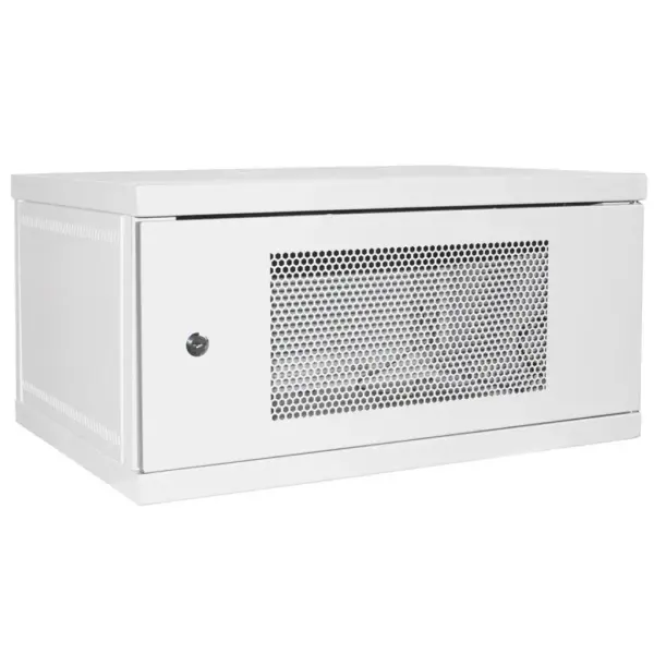 Шафа настінна Ipcom 6U, 600*450, перфоровані дверцята, RAL7035 (СН-6U-060х045-ДП-7035)