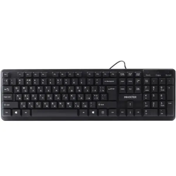Клавіатура Maxxter KBM-U01-UA USB Black (KBM-U01-UA) Клавіатура Maxxter KBM-U01-UA USB Black (KBM-U01-UA)