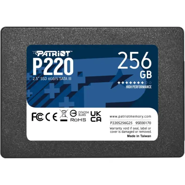 Накопичувач SSD 2.5" 256GB P220 Patriot (P220S256G25) Накопичувач SSD 2.5" 256GB P220 Patriot (P220S256G25)