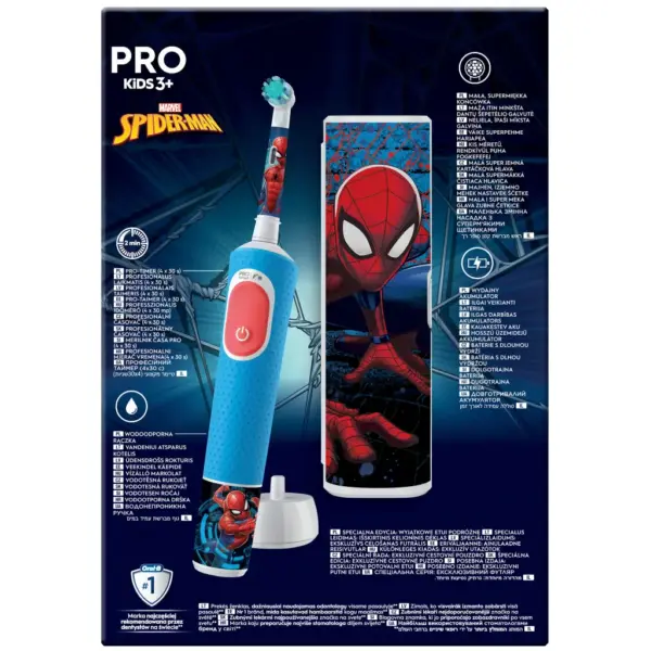 Електрична зубна щітка Oral-B D103.413.2KX Spiderman (8006540773567)