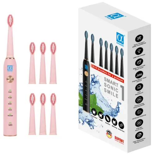 Електрична зубна щітка AHealth SMART SONIC SMILE 1 pink (AHsss1p) Електрична зубна щітка AHealth SMART SONIC SMILE 1 pink (AHsss1p)