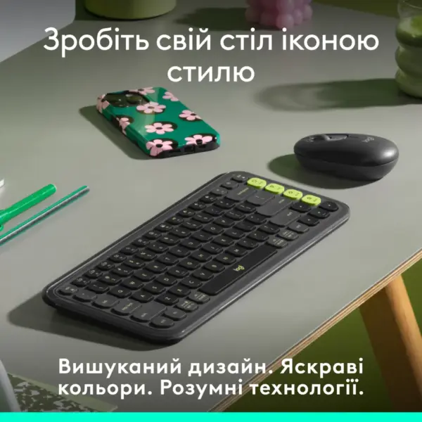 Клавіатура Logitech POP Icon Keys Bluetooth UA Graphite (920-013157) Клавіатура Logitech POP Icon Keys Bluetooth UA Graphite (920-013157)