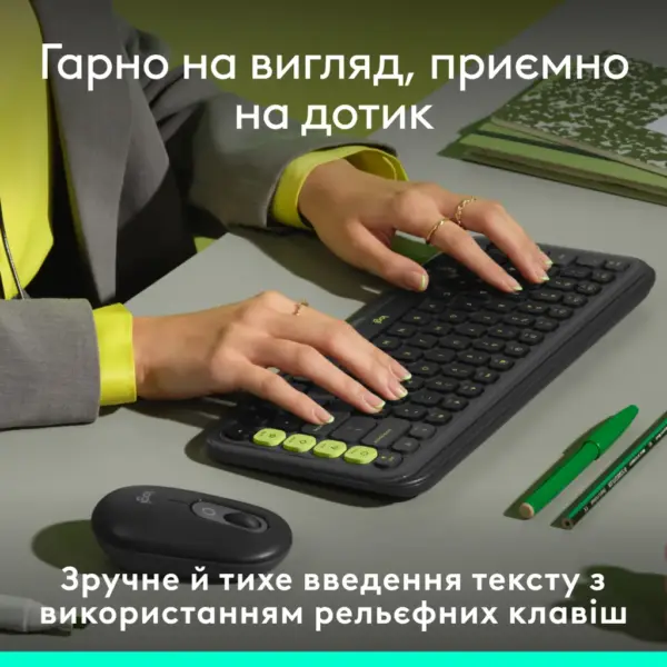 Клавіатура Logitech POP Icon Keys Bluetooth UA Graphite (920-013157) Клавіатура Logitech POP Icon Keys Bluetooth UA Graphite (920-013157)