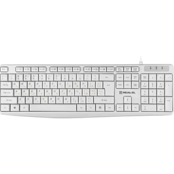 Клавіатура REAL-EL RK-513 USB White (EL123100047)