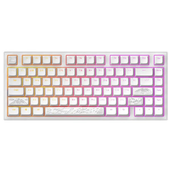 Клавіатура Dark Project ALU81 Terra Nostra PBT RGB Mech G3MS Moonstone White (DPKB_NOSTRA_81_ANSI_WHITE_UA)