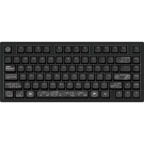 Клавіатура Dark Project ALU81 Terra Nova PBT RGB Mech G3MS Moonstone Black (DPKB_NOVA_81_ANSI_BLACK_UA)
