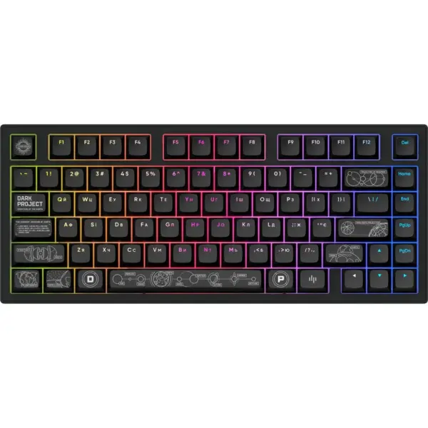 Клавіатура Dark Project ALU81 Terra Nova PBT RGB Mech G3MS Moonstone Black (DPKB_NOVA_81_ANSI_BLACK_UA)