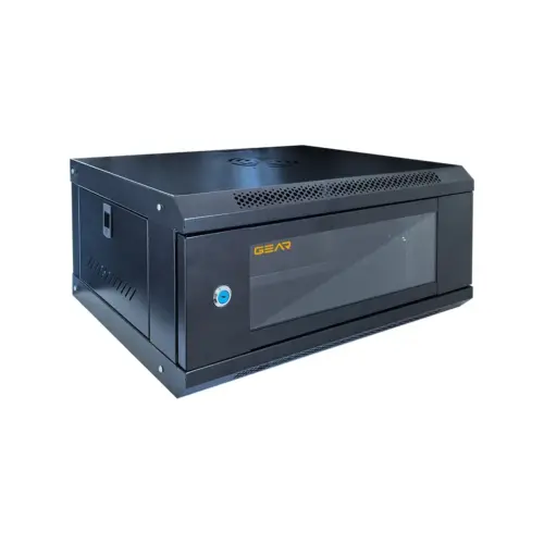 Шафа настінна GEAR 4U 19'' 600x600x280 мм, black (GWMSN-4U-600-600)