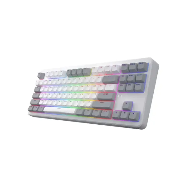 Клавіатура Hator Rockfall 3 Mecha TKL QMK/VIA Orange Wireless White (HTK851UA)
