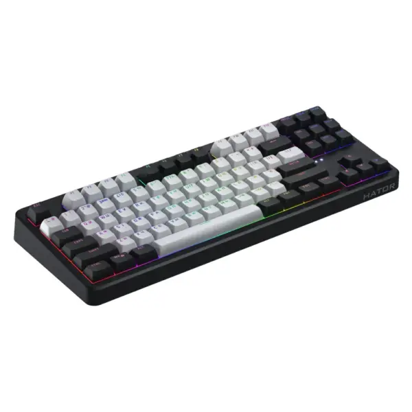 Клавіатура Hator Rockfall 3 Mecha TKL QMK/VIA Orange Wireless Black (HTK850UA)