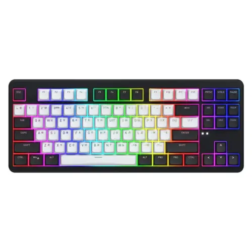 Клавіатура Hator Rockfall 3 Mecha TKL QMK/VIA Orange Wireless Black (HTK850UA)