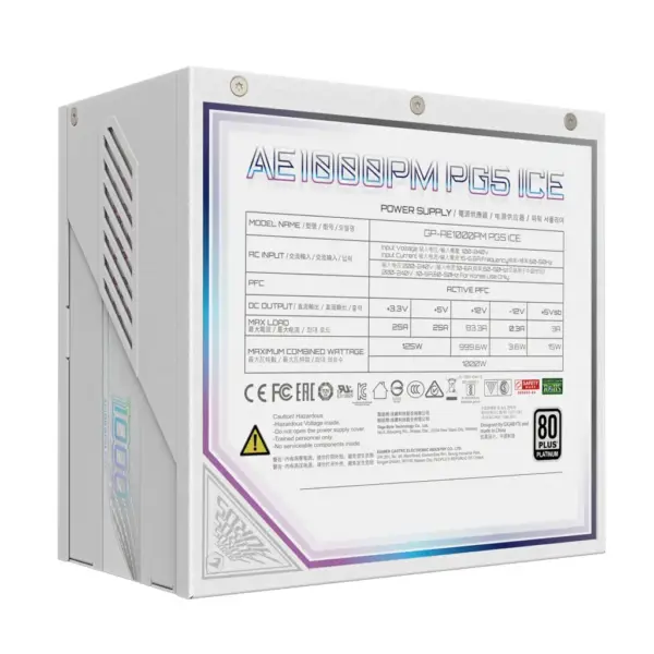 Блок живлення GIGABYTE 1000W (GP-AE1000PM PG5 ICE)