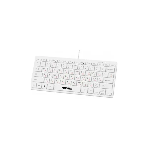 Клавіатура Maxxter KBM-C01W-UA USB UA White (KBM-C01W-UA)