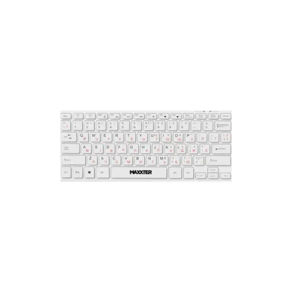 Клавіатура Maxxter KBM-C01W-UA USB UA White (KBM-C01W-UA)