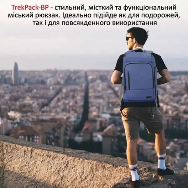 Рюкзак для ноутбука Promate 17.3" TrekPack-BP Blue (trekpack-bp.blue)