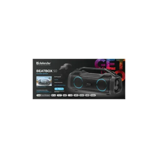 Акустична система Defender Beatbox 50 Bluetooth Black (65950)