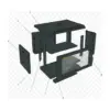 Шафа настінна GEAR 4U 19" 600x450x280 мм, + полка 19", black (GWMSN-4U-600-450)