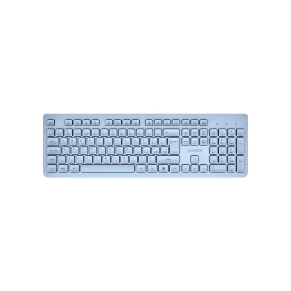 Клавіатура Canyon HKB-W01 Silent Wireless UA Blue (CNS-HKBW01BL)