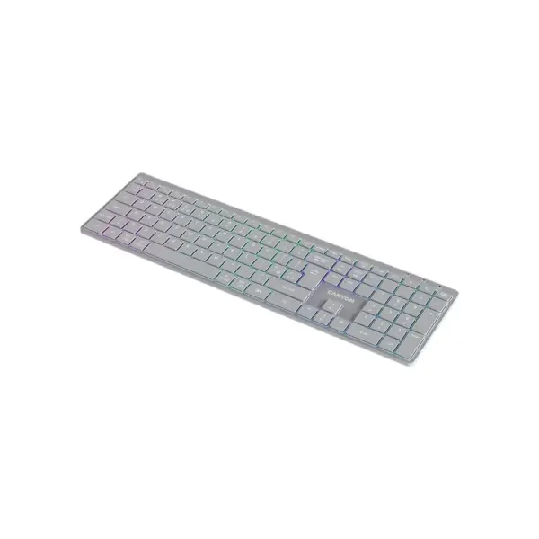 Клавіатура Canyon HKB-W11 Slim Dual Mode Wireless/Bluetooth RGB UA Grey (CNS-HBTK11G)