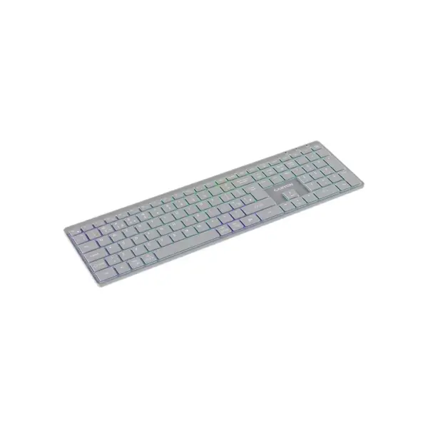 Клавіатура Canyon HKB-W11 Slim Dual Mode Wireless/Bluetooth RGB UA Grey (CNS-HBTK11G)