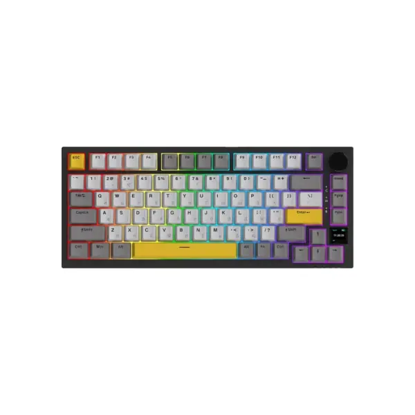 Клавіатура Ajazz AK820 Pro Gift Switch Black RGB USB/Wireless/Bluetooth UA Black (AK820PRO-G-BGY)