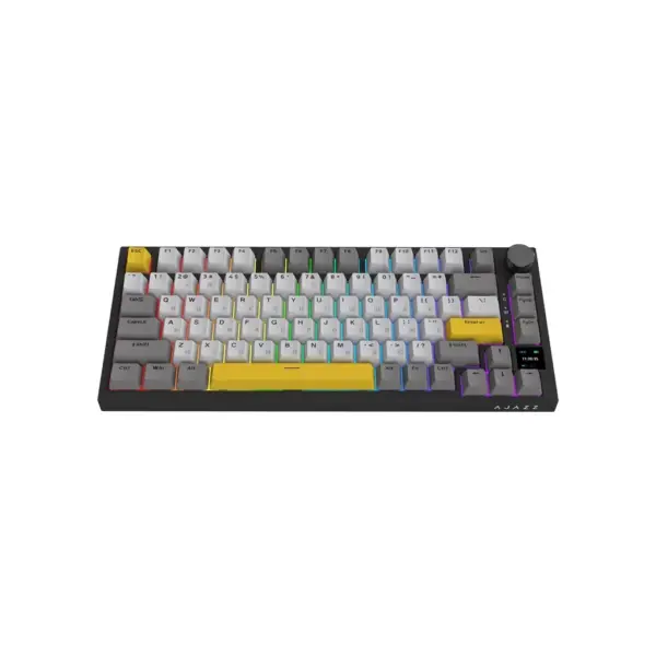 Клавіатура Ajazz AK820 Pro Gift Switch Black RGB USB/Wireless/Bluetooth UA Black (AK820PRO-G-BGY)