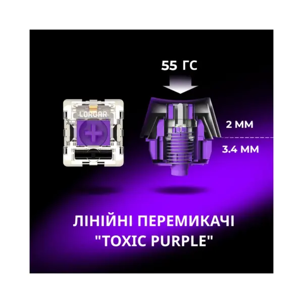 Клавіатура Lorgar KBP7075W Pro RGB Wireless/Bluetooth/USB UA Black/red (LRG-KBP7075W-BK-US)
