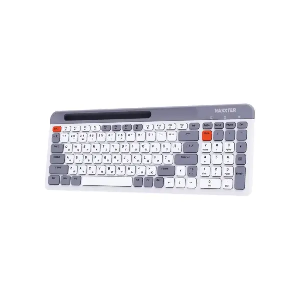 Клавіатура Maxxter KBW-02G-UA Wireless Grey (KBW-02G-UA)