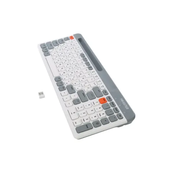 Клавіатура Maxxter KBW-02G-UA Wireless Grey (KBW-02G-UA)