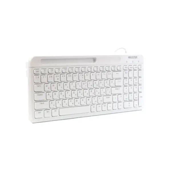 Клавіатура Maxxter KB-01W-UA USB White (KB-01W-UA)