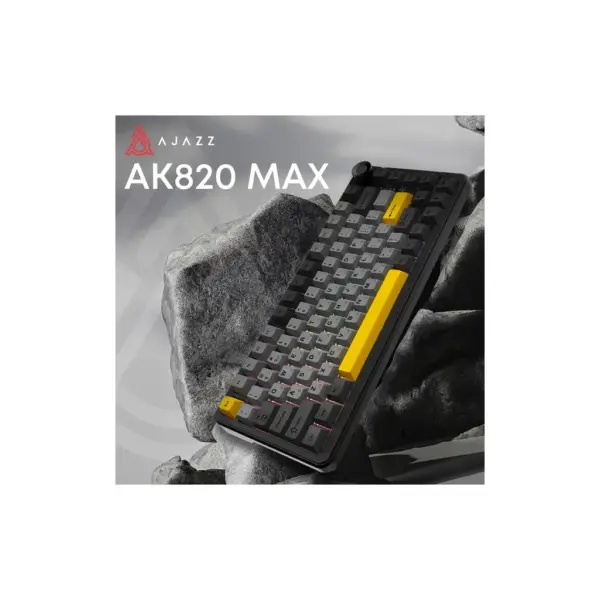 Клавіатура Ajazz AK820 MAX Magnetic Switch RGB USB Black (AK820MAX-WM-BGY)
